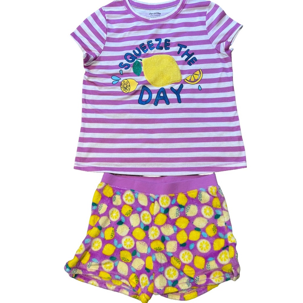 Striped Lemon Kids Pajama Set